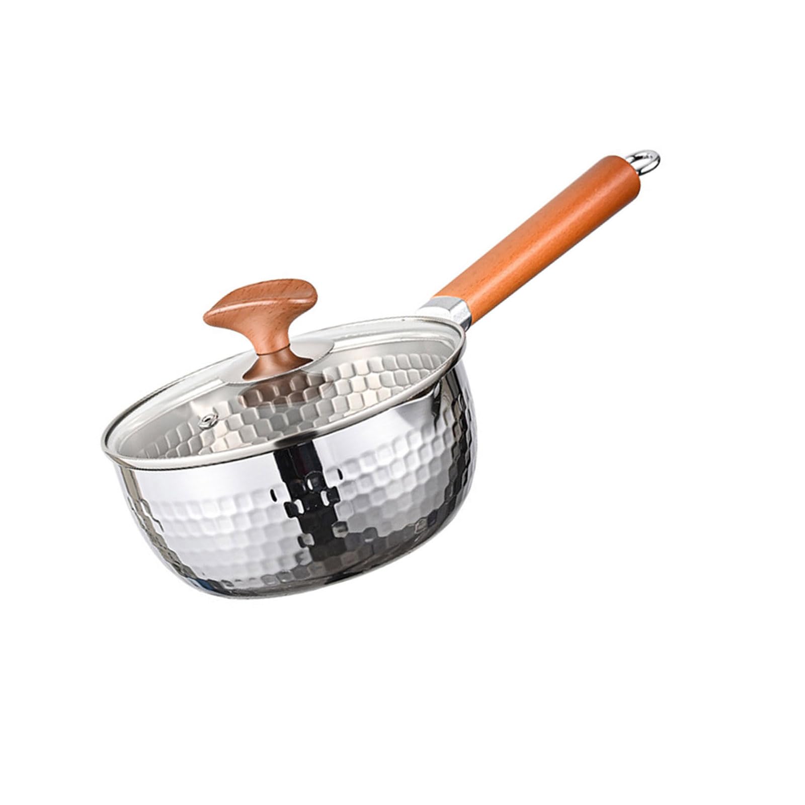 Zxfdsfdbnm Saving 430 Stainless Steel Milk Pan with Thick Base Cookware Pots Suitable for Lower Electricity Usage in Homes Wooden Handle Soup Container