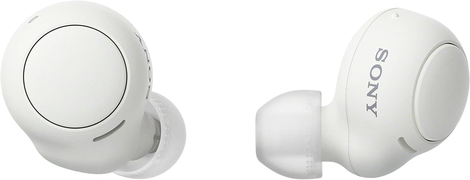 True Wireless Headphones - Up to 20 Hours Battery - Charging case - Voice Assistant Compatible - Built-in mic for Phone Calls - Reliable Bluetooth - WF-C500/WZ - Limited Edition - Pearl White