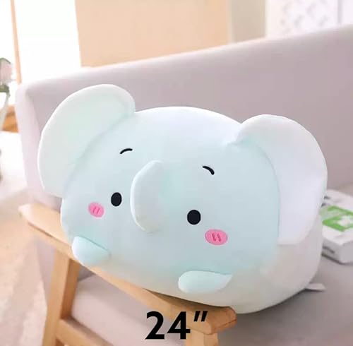 Miniatura 3 de Cojín de almohada de dibujos animados de animales suaves y lindos animales de peluche Peluche de elefante para niños 8 pulgadas