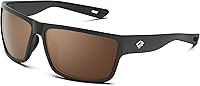 Vista 25 de TOREGE - Lentes de sol polarizados deportivos para hombres y mujeres, para ciclismo, correr, golf, pesca, TR26 Marco negro y lente plateado cobre