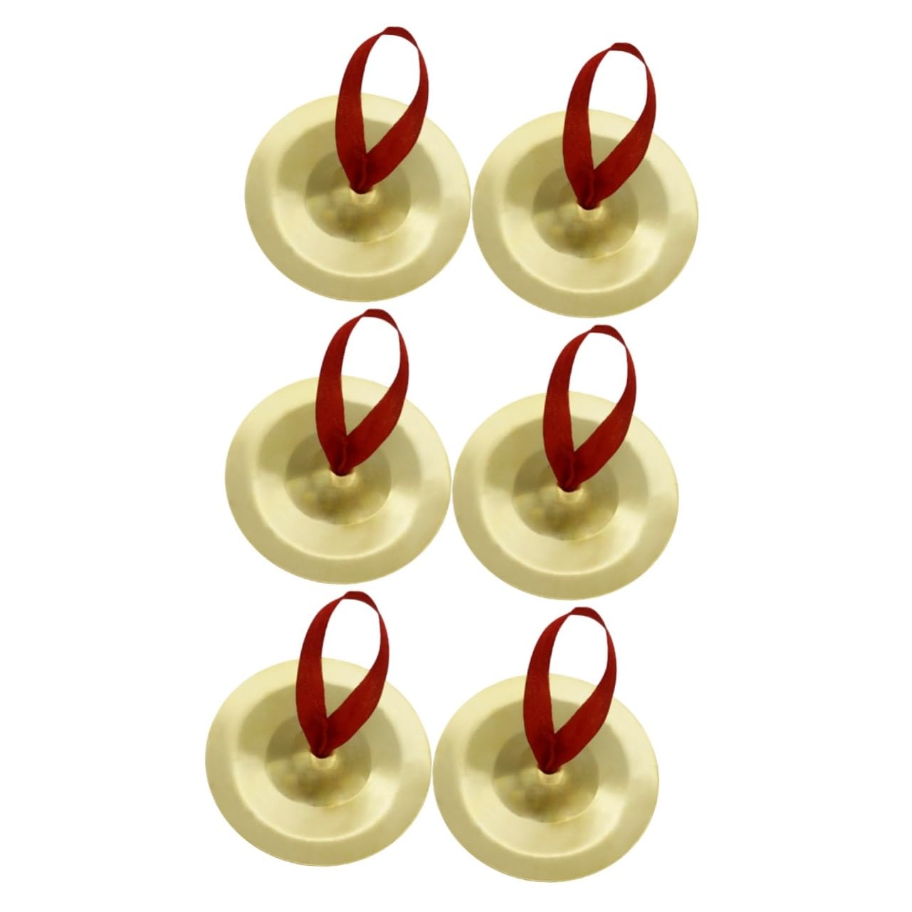 BESTonZON 3 Pairs Finger Cymbals Mini Instruments for Dancer Rhythm Maker Small Cymbals Sturdy Durable for Evening Parties