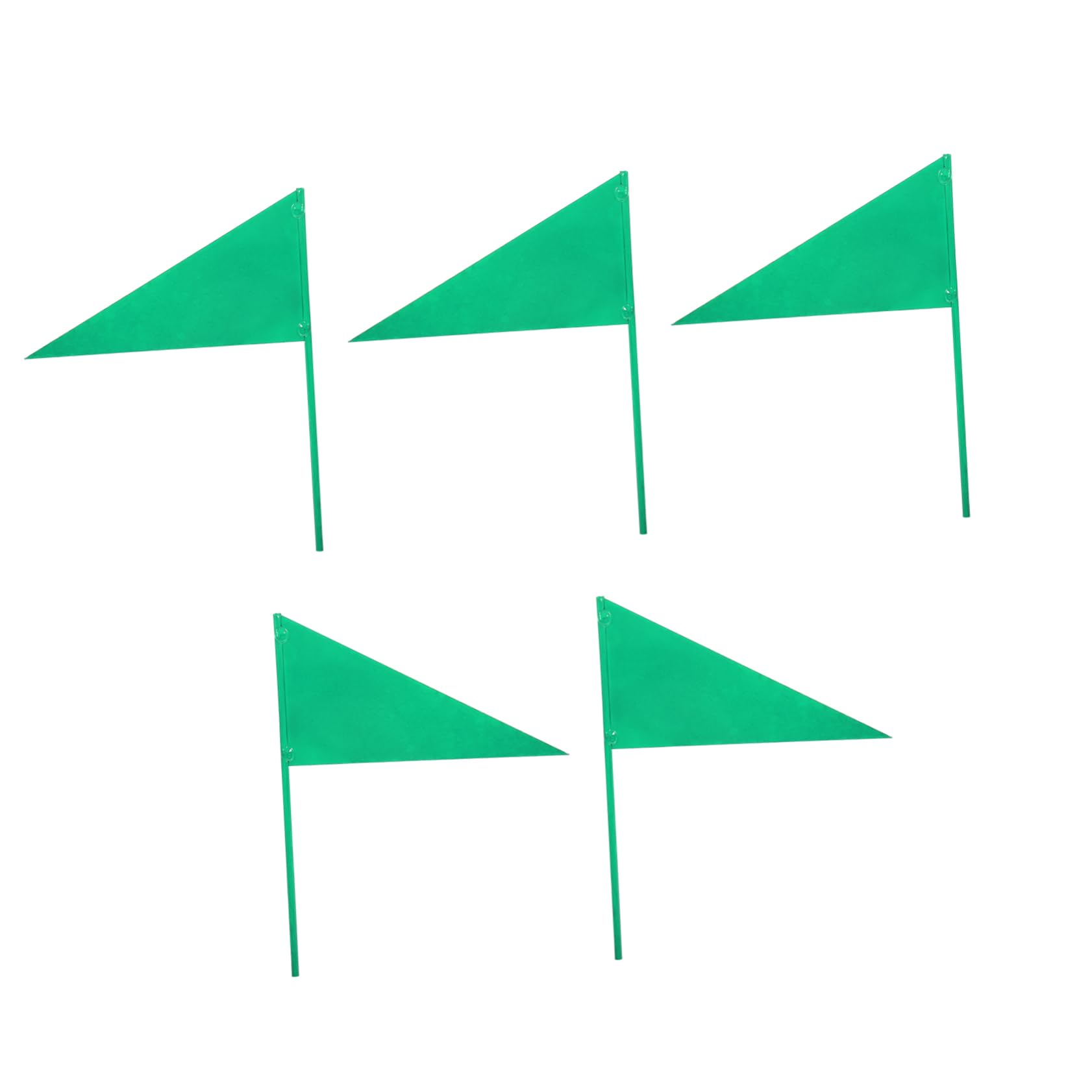 WOONEKY Triangle Flag 5pcs Field Corner Markers Shot Put Training Marker Pole for Athletic Training Supply