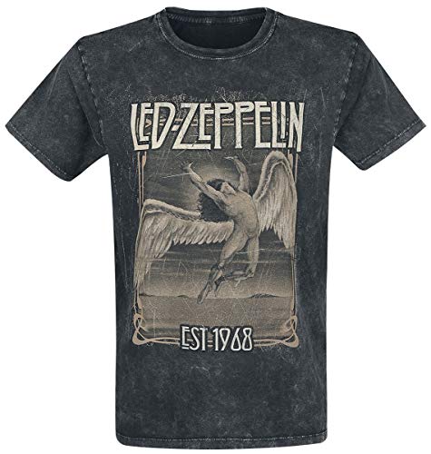 Led Zeppelin Faded Falling Camiseta Negro M