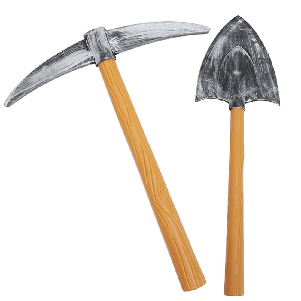 PRETYZOOM Puntelli per piccone di Halloween, 2 pezzi, accessori per costume cosplay nani, prestazioni teatrali, piccone, vanga, puntelli per feste di Halloween