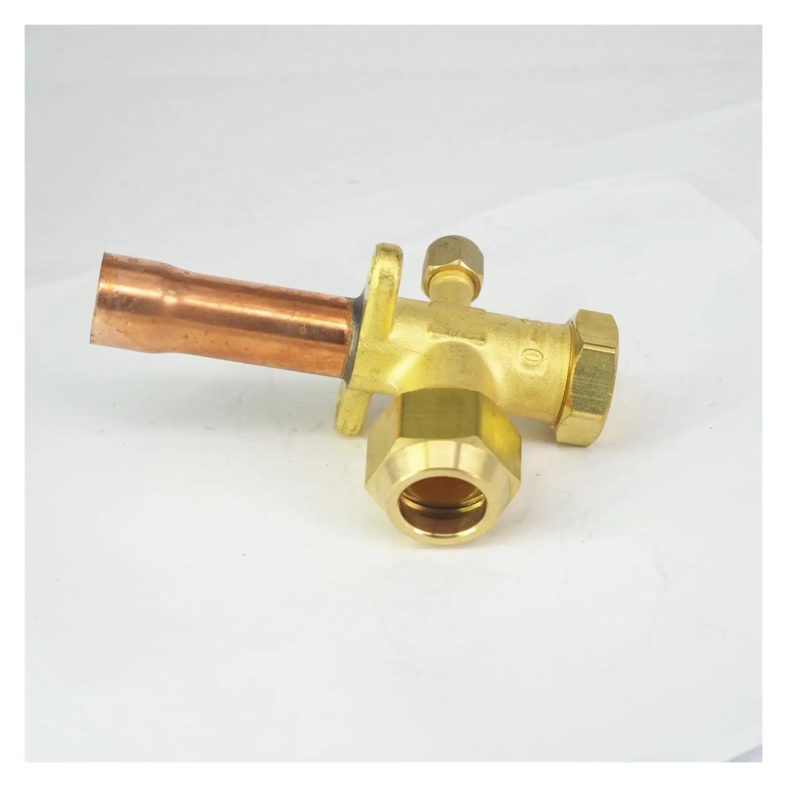 Fit 3/4" 19.02mm OD Copper Tube 3 Ways Air Conditioner Angle Stop Valve Fitting