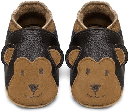 IceUnicorn Krabbelschuhe Baby Lauflernschuhe Jungen Mädchen Weicher Leder Babyhausschuhe Kleinkind Rutschfeste Lederschuhe Baby