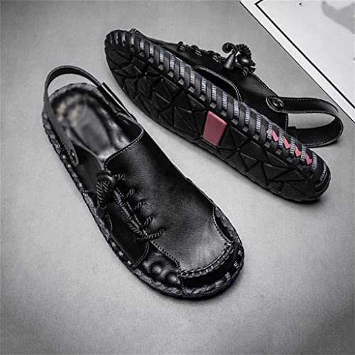 Men's Sandals Genuine Leather Beach Shoes Men Leisure Sandals Casual Shoes(43)2