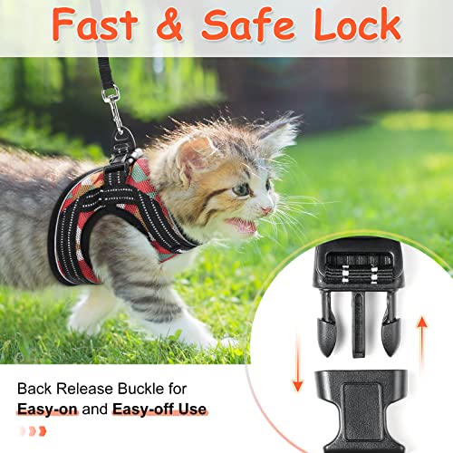 rabbitgoo Kitten Harness and Leash Set, Escape Proof Cat Walking Vest for Small Cats, Adjustable Easy Control Outdoor… - Image 6