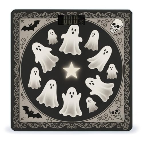 Báscula digital de baño Ghost Print con pantalla LED miniatura 1