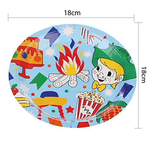 Prato De Papel Festa Junina - Kit 10 Unidades