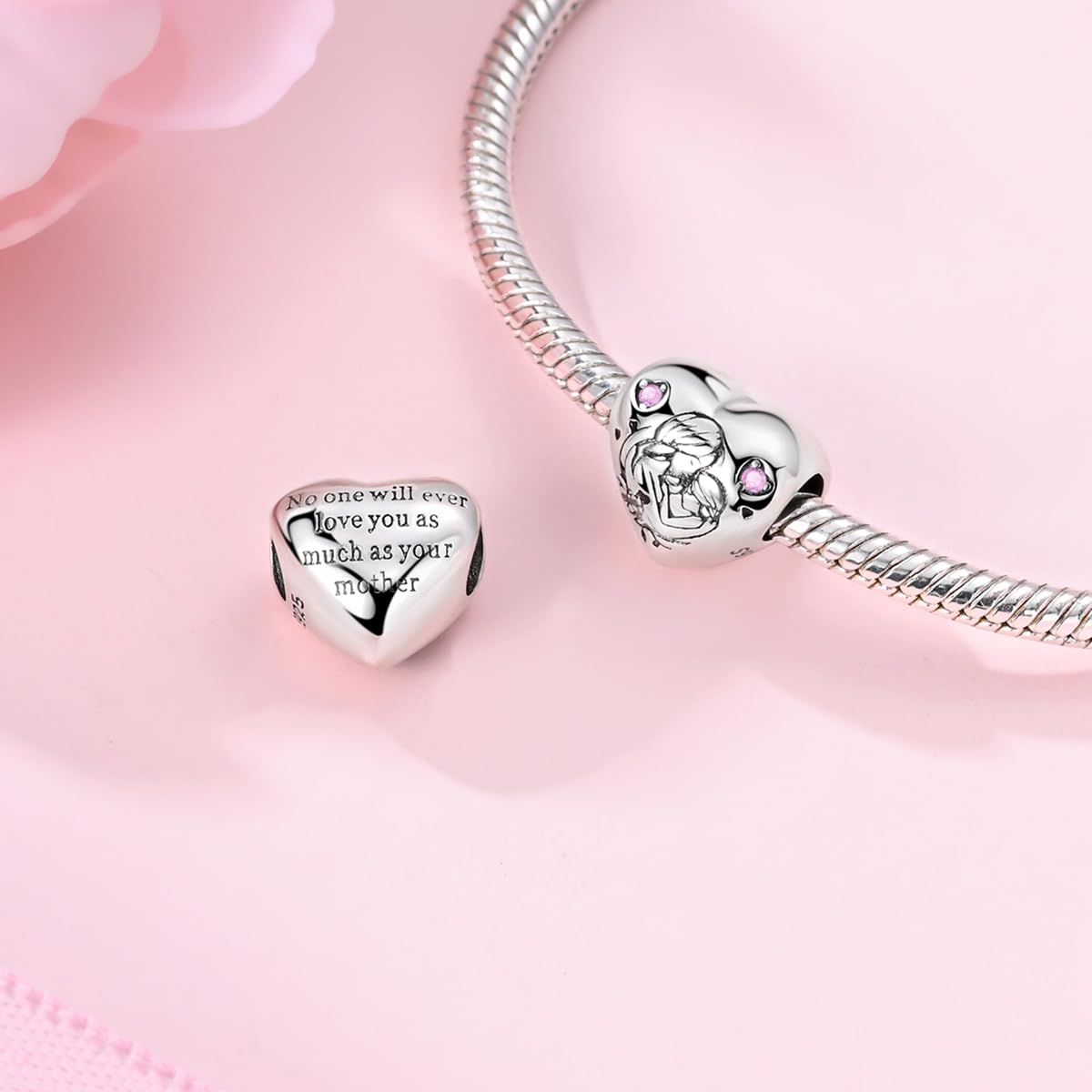 LIGHTDOG 925 Bracelet en argent Charms loisirs et bracelets européens Compatible avec les bracelets Pandora Women's Charm