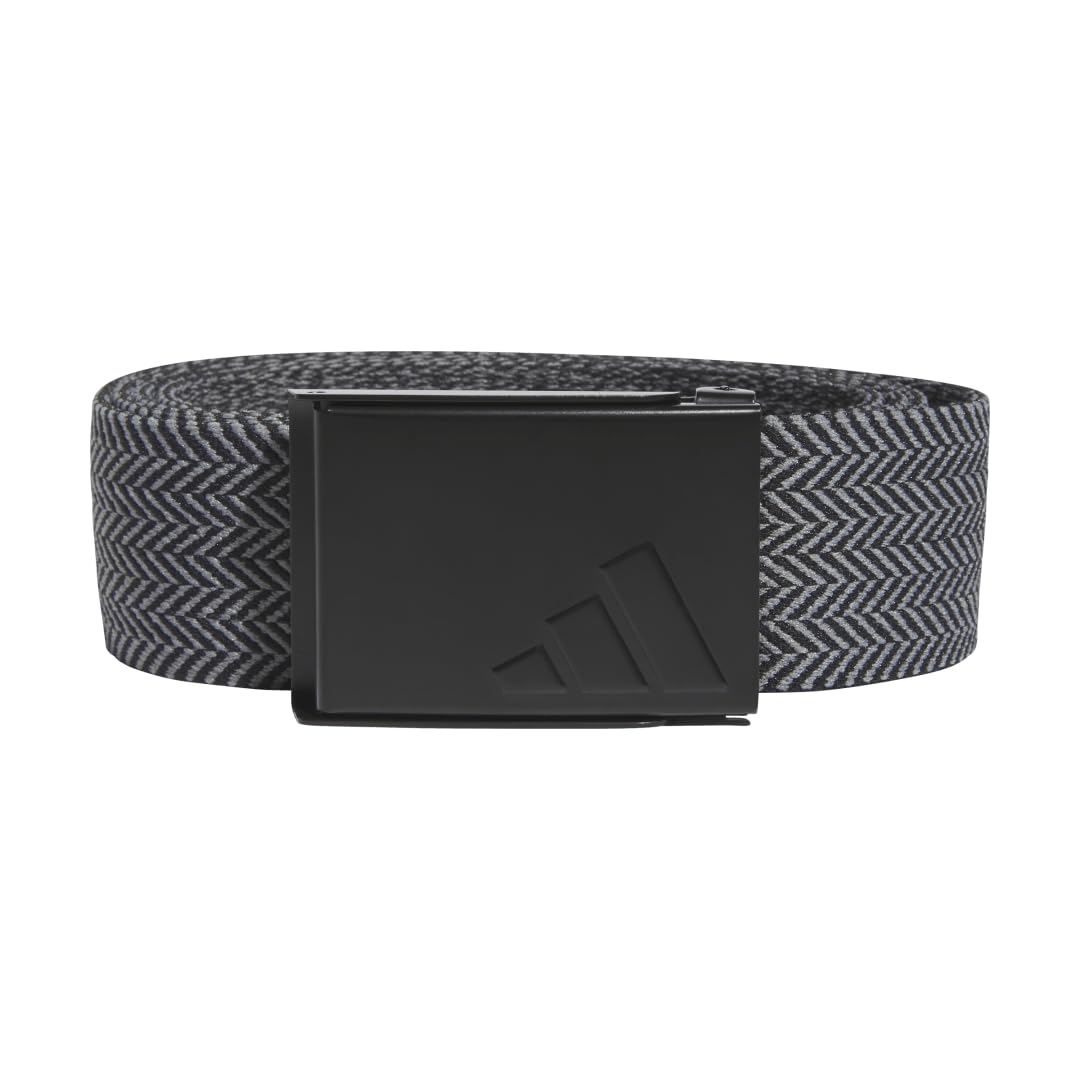 Adidas Unisex Black Golf Stretch Heather Web Belt Reversible