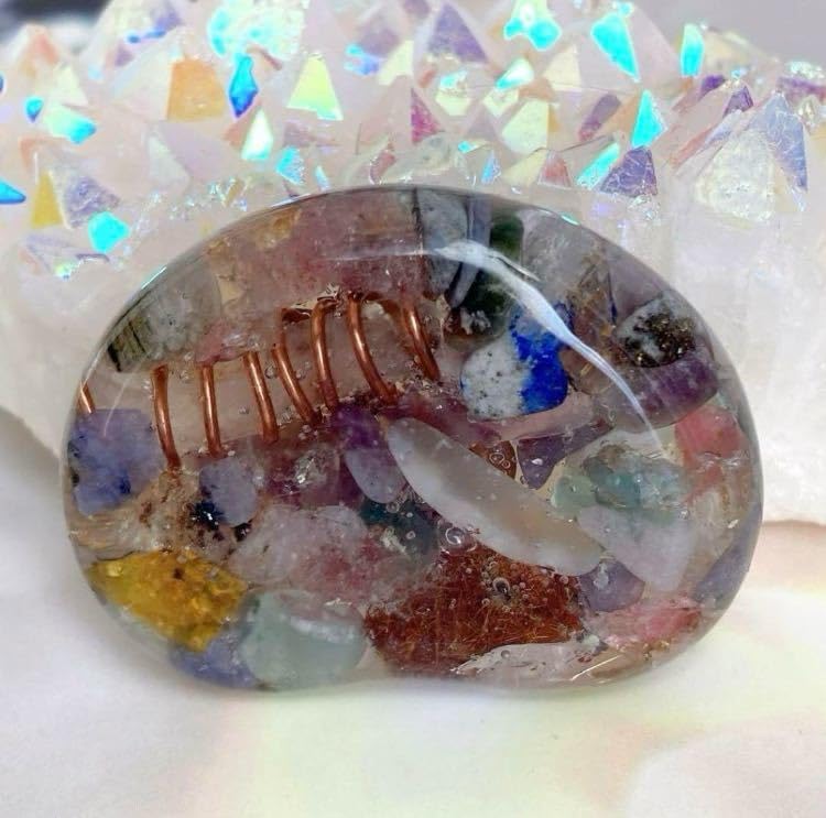 御守り オルゴナイト 金龍 龍神様 握り石 御守り オルゴナイト 金龍 龍神様 握り石