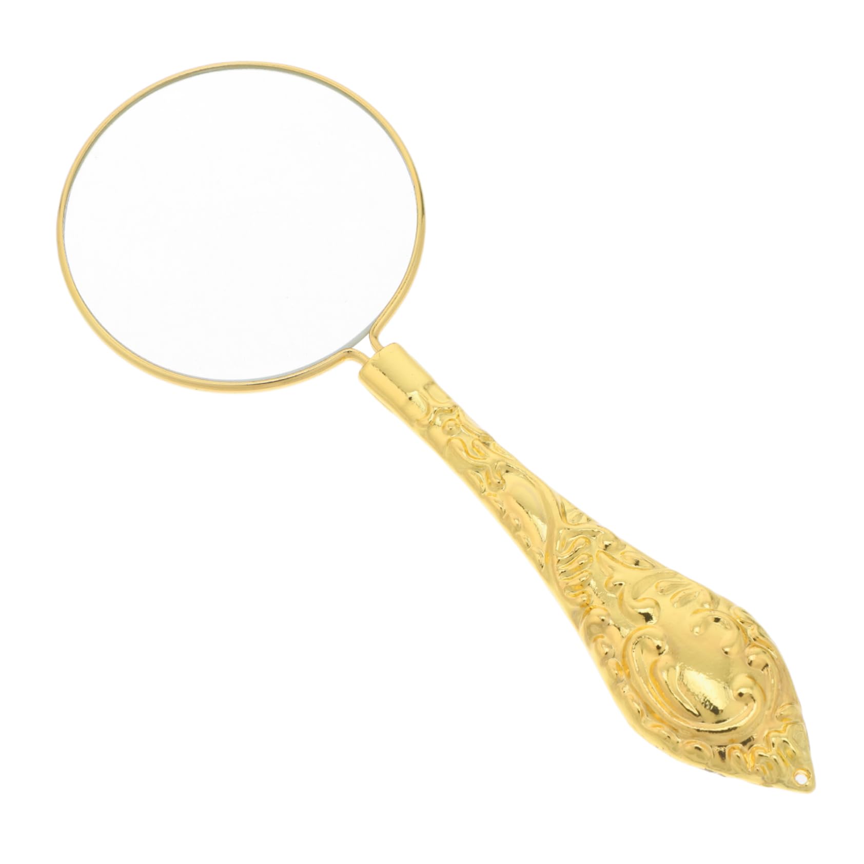 FRCOLOR Handheld Optical Magnifier with Embossed Handle High Magnification for Reading and Observation Lightweight and Portable Tool for Crafts and Detailed Tasks