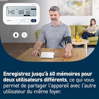 OMRON M3 Comfort AFib - Sfigmomanometro automatico della parte superiore del braccio, rilevamento della fibrillazione atriale + manicotto IntelliWrap, misurazione 3 volte