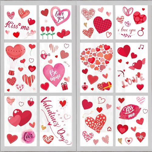 218 Piezas Decoraciones para Ventanas Día de San Valentín