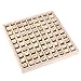 Produktbild B & Julian Holz Rechenbrett Multiplizier Tabelle das kleine 1x1 Einmaleins mit drehbare Holzzylinder ideales Training für Grundschüler