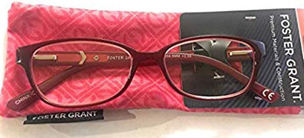 Foster Grant Evalina Reading Glasses Wine 2.00