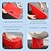 DISFAT Travel Foot Rest for Airplane Long Flights,Portable Folding Under Desk Foot Stool,Relieves Back & Knee Pain,Comfortable for Long Flights,Cars,Trains,Ultralight Mini(Dark Red)