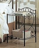 Beautiful Antique Gold Finish Metal Night Stand Bedside Table