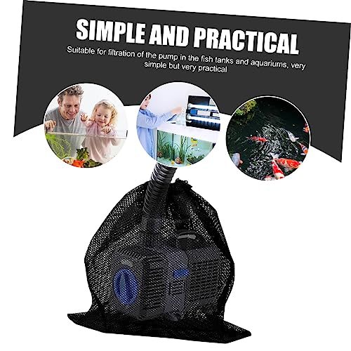 Parliky Filter Bag Water Pump Pond Net Cover The Sump Pump Bag Barrier with Drawstring Mesh Mesh Filter Sieve Cleaning Large Knitted - Image 3