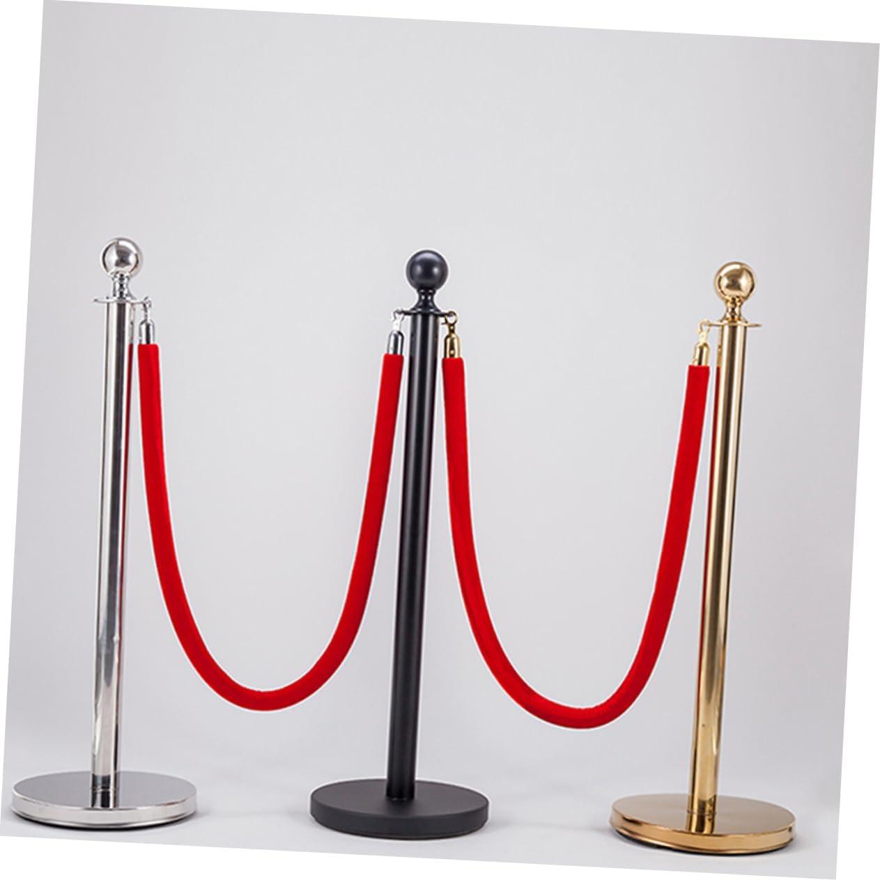 jojofuny 2pcs Heavy Duty Guardrail Lanyard Stanchion Rope for Event Safety Easy Install Queue Barrier