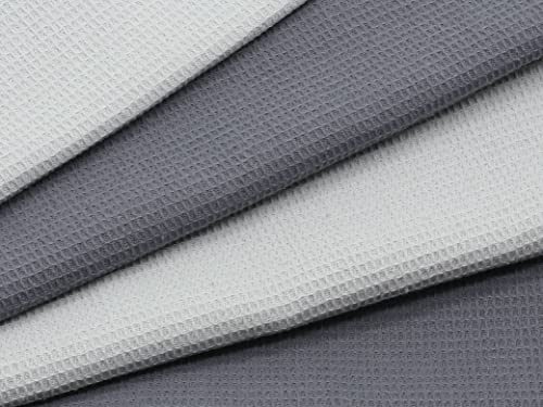 Gqzluck Cotton Kitchen Towels Waffle Weave Dish Towels, Soft And Super Absorbent Hand Towel, Fast Drying Lightweight Tea Towels, 17 X 25 Inches, Set Of 4 (Light Grey + Dark Grey) #TOP3