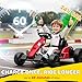 Qaba Electric Go Kart, 24V 9Ah Big Battery, Kids Drift Kart with Dual 150W Motors, Adjustable Seat & 11.2MPH High Speed, Slow Start, 5-Point Safety Belt, for 6-12 Years, Red