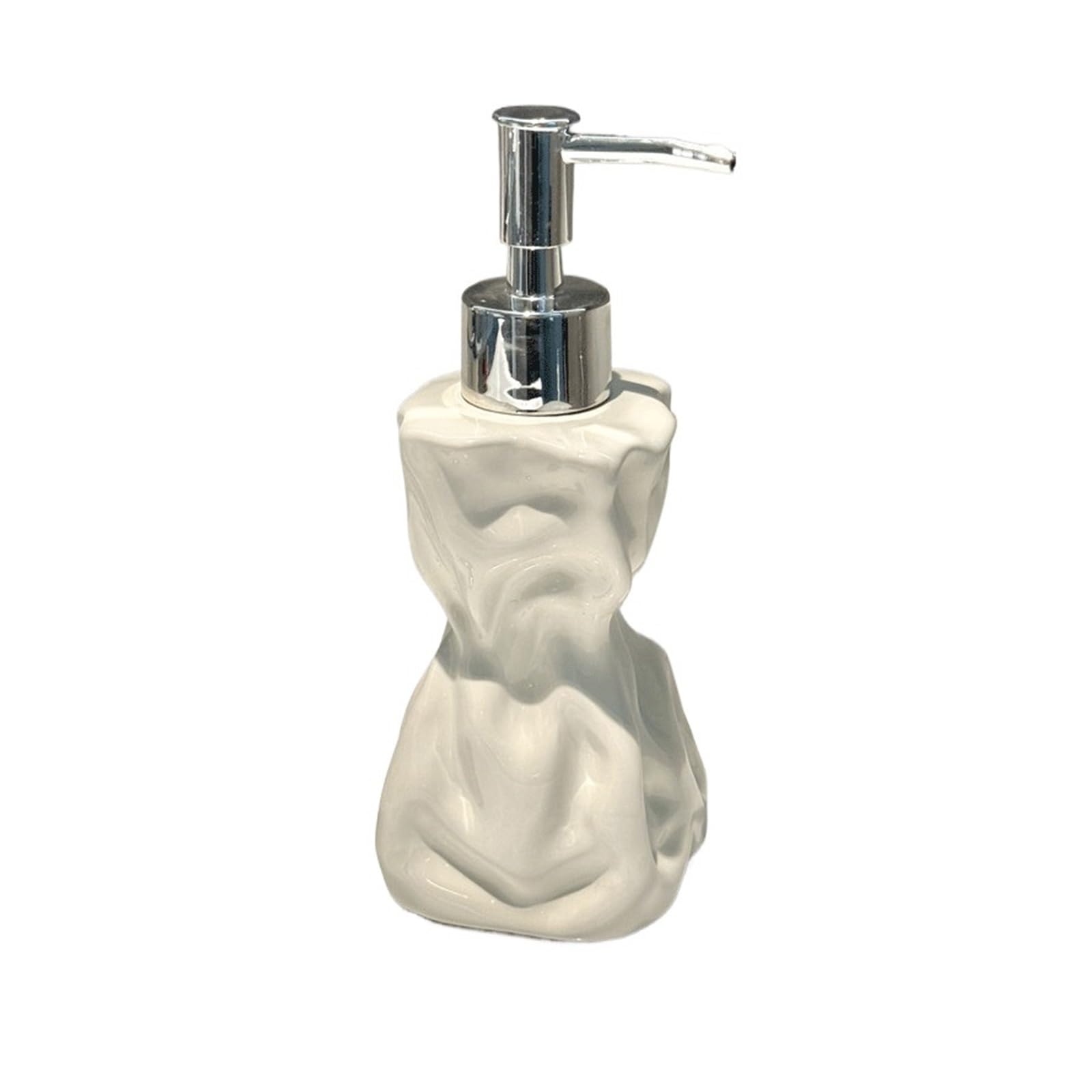 Cyairong-22 White Soap Dispenser Elegant Pleated Soap Dispenser—Perfect For Body Wash, Laundry Detergent, And Shampoo(White)