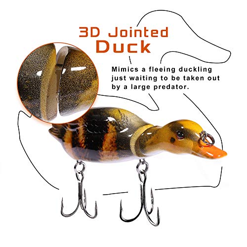 Duck Fishing Lures For Bass, Multi Jointed Swimbaits