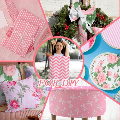 42 Stück Rosa Patchwork Stoffe Paket 100% Baumwollstoff 13 X 13 Cm Blumen Patchwork Baumwolle Stoff Quadrate Zum Diy Basteln Nähen Quiltset Mit Verschiedene Blümchen Muster