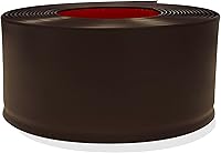 Vista 2 de Proflex - Base de pared de vinilo marrón oscuro, 5 pulgadas x 40 pies con adhesivo superfuerte en la parte trasera - Recorte autoadhesivo flexible