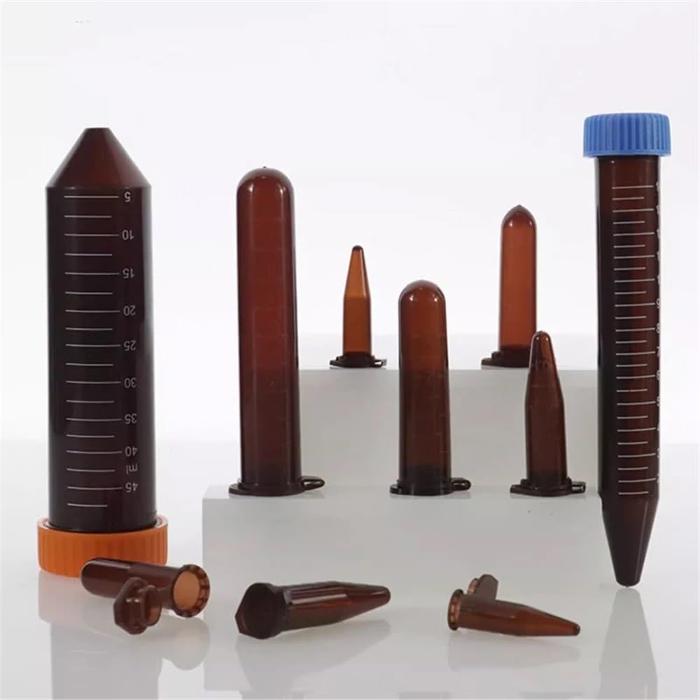 Sprzęt do przyrządów laboratoryjnych 50 ~ 1000 szt. rurka do wirówki eksperymentalna ciemnobrązowa tuba plastikowe rurki do laboratorium 0,5 ml 1,5 ml 2 ml 10 ml 15 ml 50 ml (50 ml - 50 szt.)