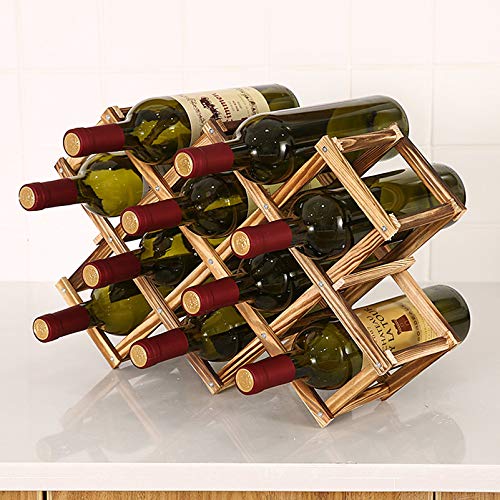 Soporte de vino apilable de madera para 10 botellas miniatura 1