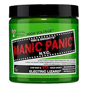 MANIC PANIC Classic Electric Lizard Semi Permanent Hair Color – Bright Neon Green Hair Dye for Women & Men That Lasts 4-6 Weeks – Vegan, Ammonia & Cruelty-Free – Create & Mix Custom Shades (8oz)