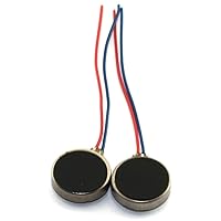 Vista 4 de DZS Elec 4 piezas Mini motor de vibración con cable de plomo de 1.378 in de longitud DC 3 V 85 mA 12000 rpm motor plano tipo botón para teléfono