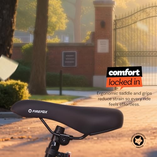 Image of FIREFOX Rush 700C Single Speed Hybrid Bicycle for Adult | Blue | Front Suspension | Disc Brake | Alloy Frame: 18 Inches | Ideal Rider Height:5.2 & Above | 98% Pre-Assembled | Ideal for Mens