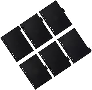Parliky 6Pcs A5 Divisórias Para Notebook Divisórias Removíveis Para Página Divisores De Fichário De Orçamento Divisórias De Índice De Seção Separadores De Fichário Divisórias De Papel