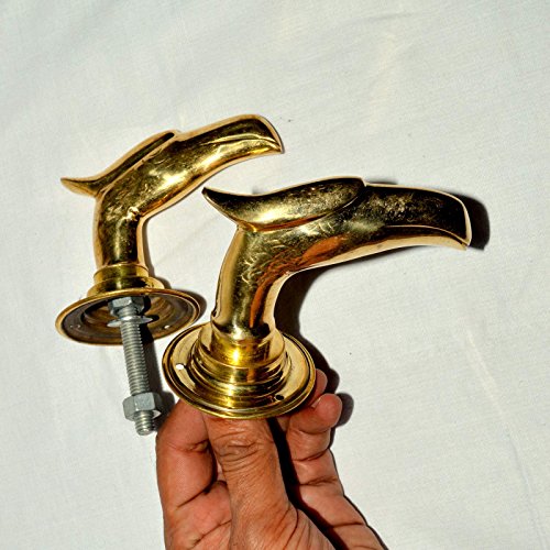 Nautical World XSWQA323 Türgriffe, Vintage, Antik-Optik, Messing