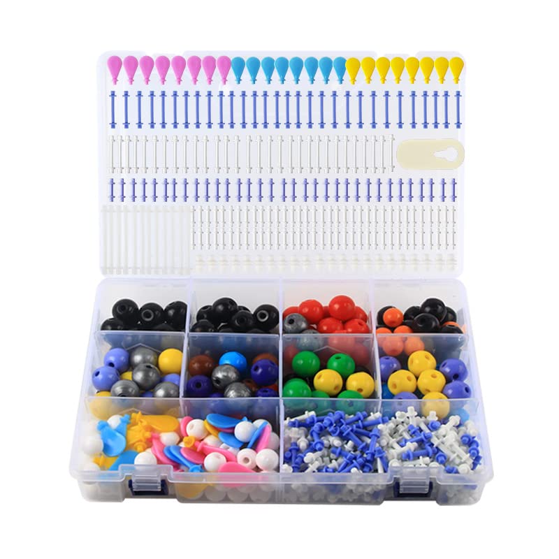 Kit de modelo molecular de química, juego de estudiantes o profesores para aprendizaje de química orgánica e inorgánica, motiva el aprendizaje del entusiasmo y eleva la imaginación espacial (STYLE05)