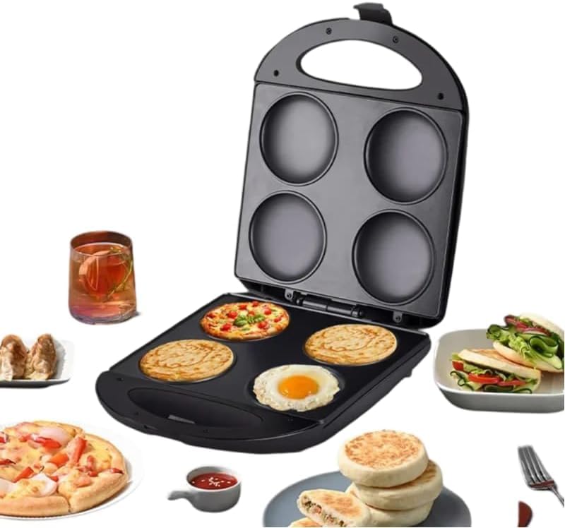 Electric Pancake Maker 1400W 4-Cavity Non-Stick Pan with Double-Sided Heating SK-822