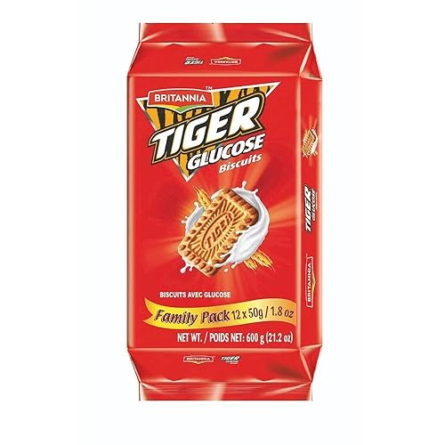 BRITANNIA Tiger Glucose - Paquete familiar de galletas de 212 onzas 2116oz saludables y deliciosas aperitivos para el desayuno y la hora del té BRITANNIA Tiger Glucose - Paquete familiar de galletas de 212 onzas 2116oz saludables y deliciosas aperitivos para el desayuno y la hora del té