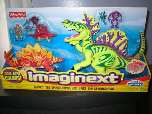 Imaginext Esclusivo set di figure Ripper The Spinosaurus e Spike The Stegosaurus