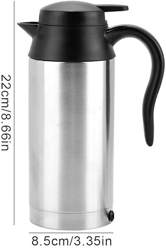 Miniatura 5 de FILFEEL Hervidor de viaje para automóvil, calentador de 24 V, olla para camping, barco, camión, camión, encendedor de cigarrillos, calentador de