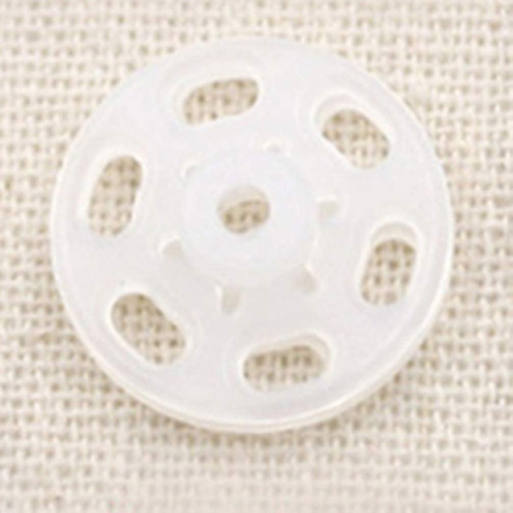 Broches de botón a presión SujetadorSuministros de costura, broches for coser, 1000 piezas de sujetadores a presión de plástico Botones de presión invisibles Botones for costura artesanal Blanco 15 mm
