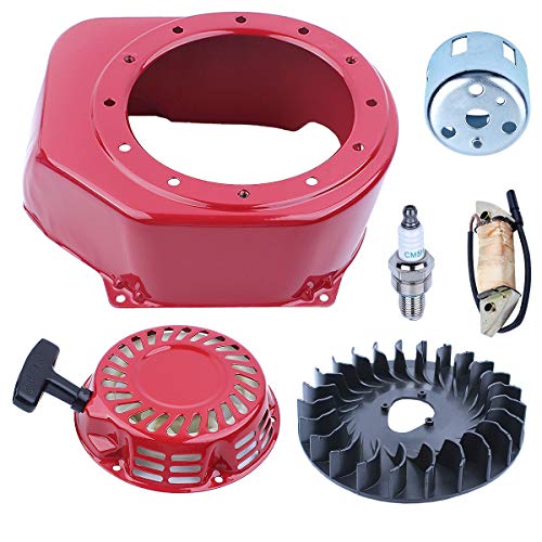 Adefol Recoil Pull Starter Cooling Flywheel Fan Housing Cover Shroud Kit for Honda GX120 GX160 GX200 4 HP 5.5HP 6.5HP Gas Engine Motor Generator Water Pump