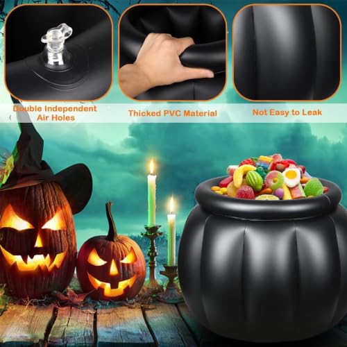 Enfriador de bebidas de Halloween estilo caldero inflable para decorar tu jardín o terraza 7