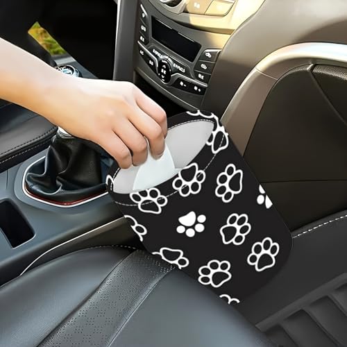 Image of Portable Reusable Waterproof Car Trash Bin, Multipurpose Vehicle Organizer, Road Trip Essentials (Dog paw 2)