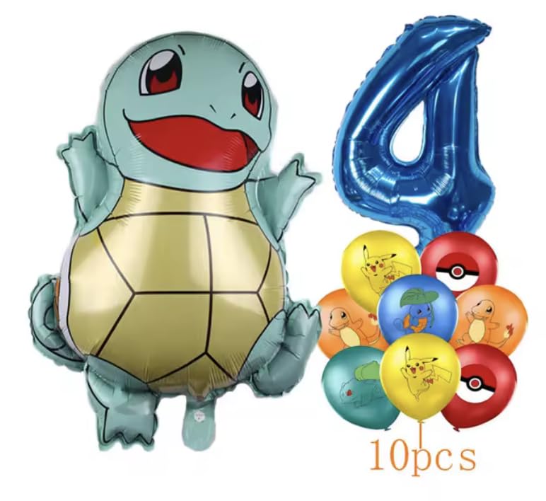 Pokémon Number/Numerical Balloons | 15+ Years | Squirtle | Four