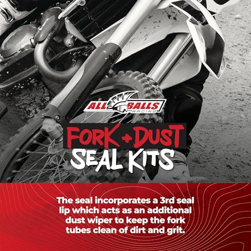 Image of All Balls Racing Fork and Dust Seal Kit for Honda CRF250X 1997-2022 | OEM replacement, fits Suzuki DRZ400SM RM125 RM250 CRF450X CR250R CRF450R, replaces Honda 51490-KSC-003 51490-KZ3-B01, 56-142